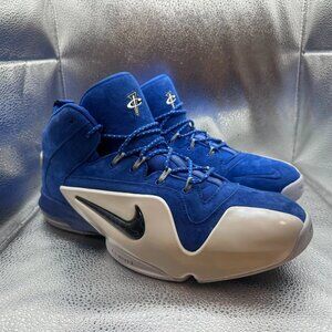 Size 11.5 Nike Air‎ Zoom Penny Mens Royal Blue White Basketball Shoes 749629-401
